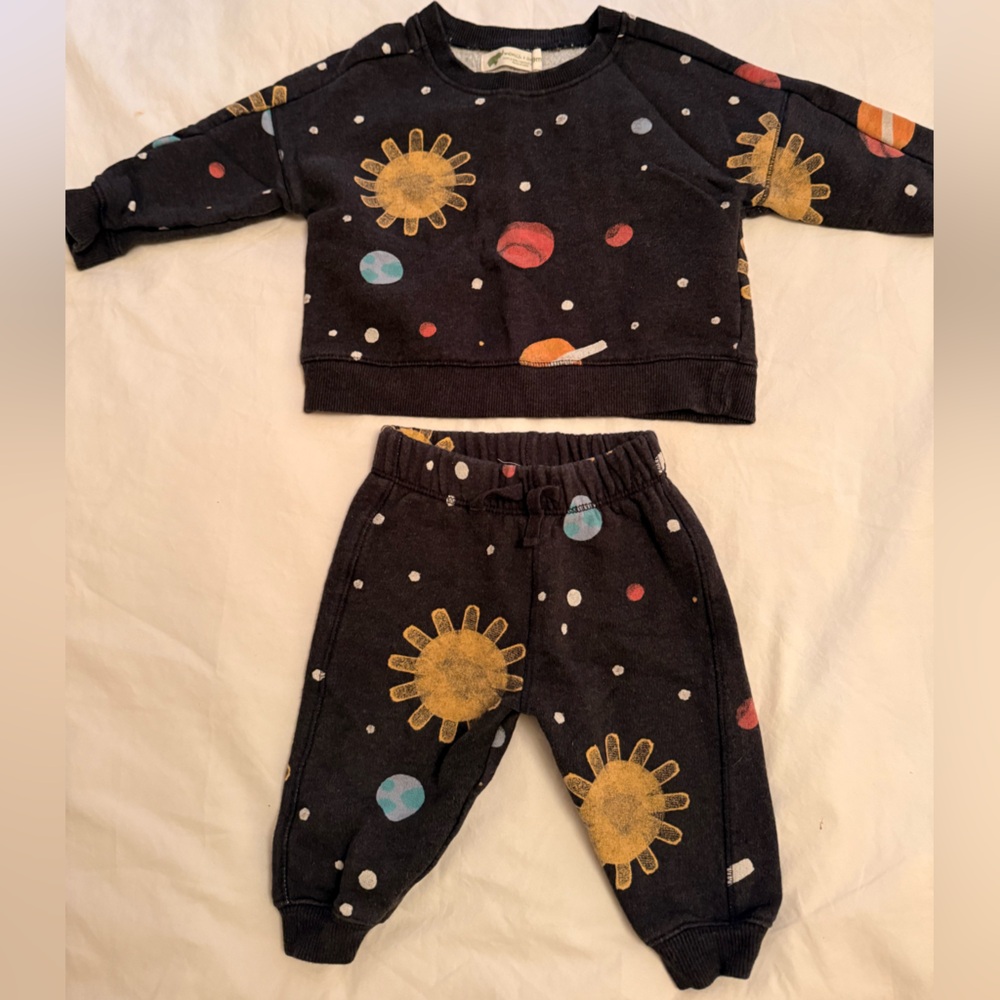 Cozy Space-Themed Sweatshirt and Pants Set